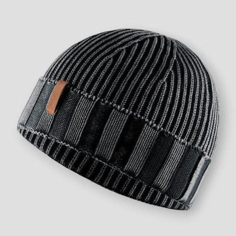 Bonnet en maille homme à revers 5