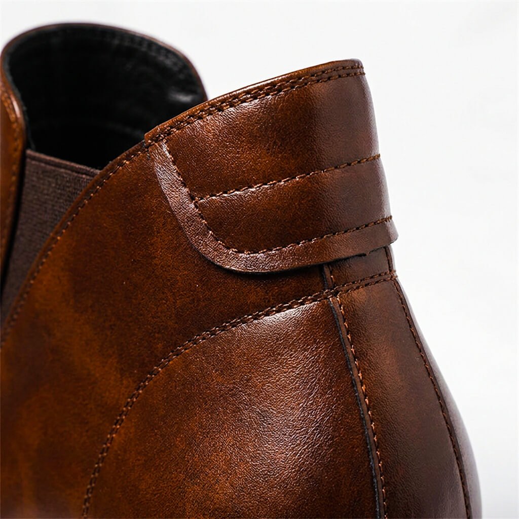 Bottines chelsea homme en cuir à bout pointu 4