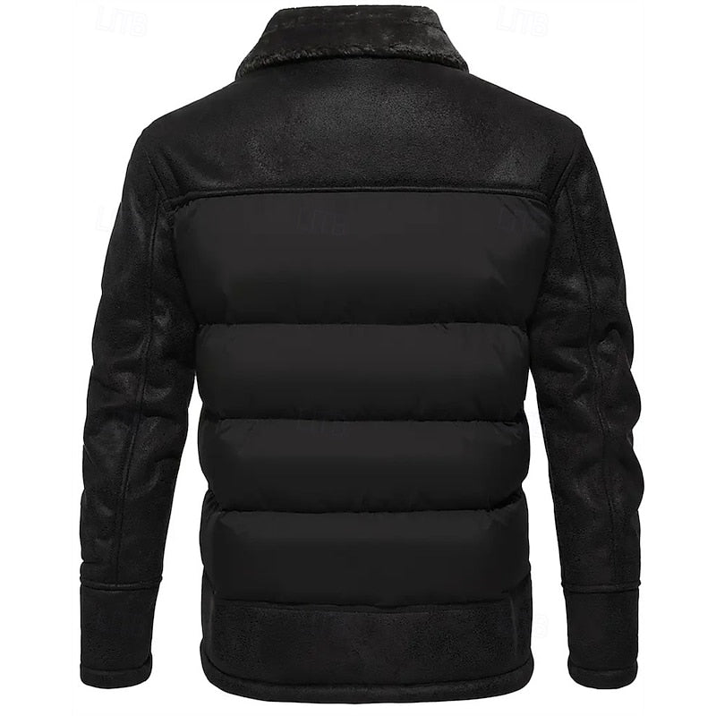 Doudoune homme à col fausse-fourrure et doublure polaire 8