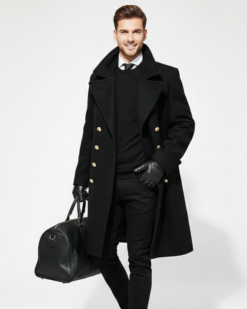 Manteau caban homme en laine à double boutonnage 3