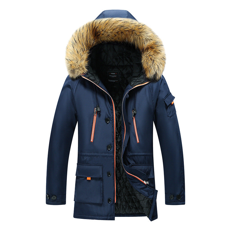 Parka homme déperlante à capuche en fausse fourrure 3