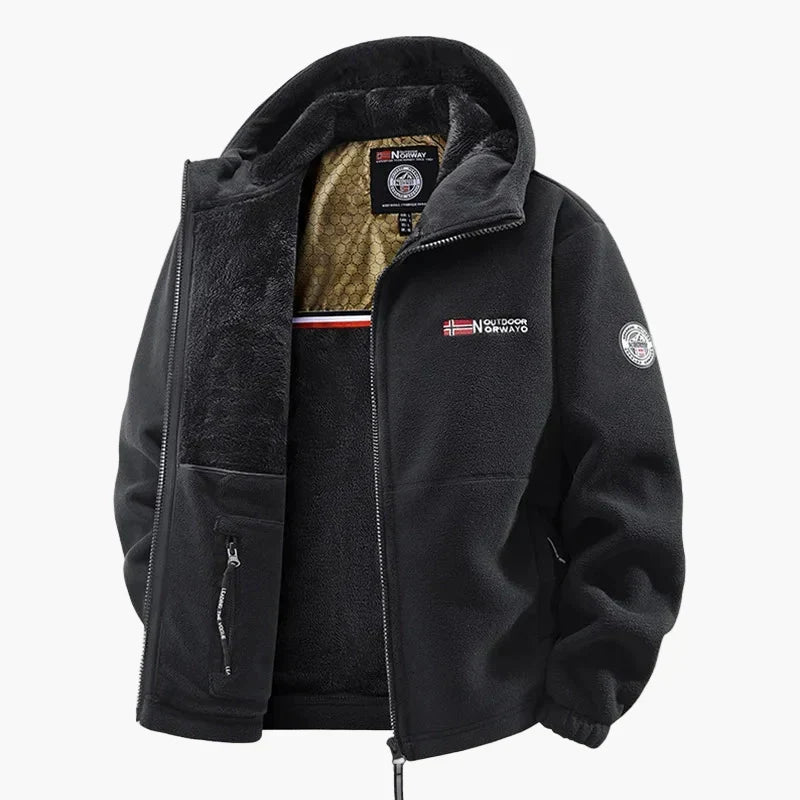 Veste polaire homme à col montant doublée sherpa 5