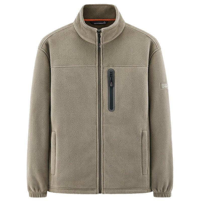 Veste polaire homme zippée à col montant et poche poitrine 9