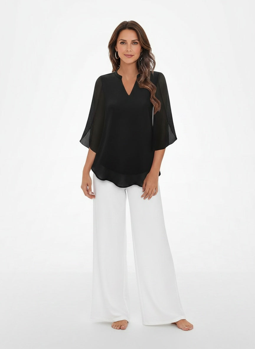 Full body view of the model wearing Elegante blouse met een casual snit voor vrouwen