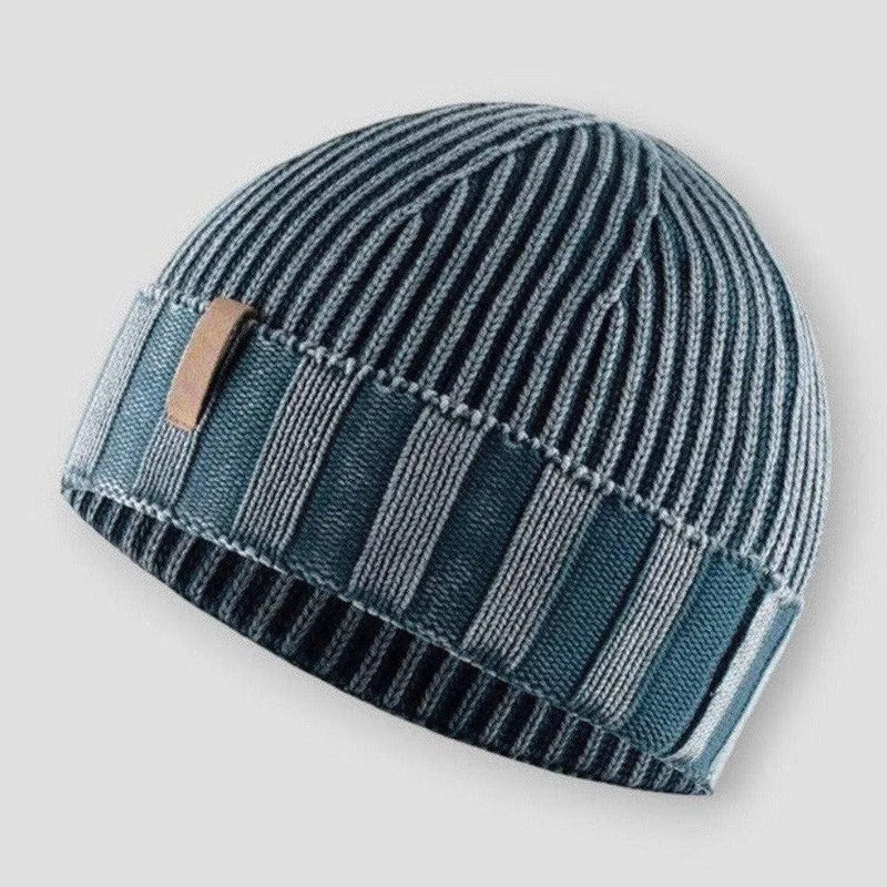 Bonnet en maille homme à revers 1