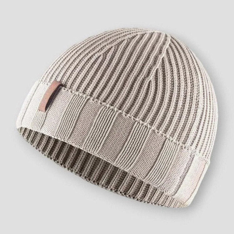 Bonnet en maille homme à revers 2