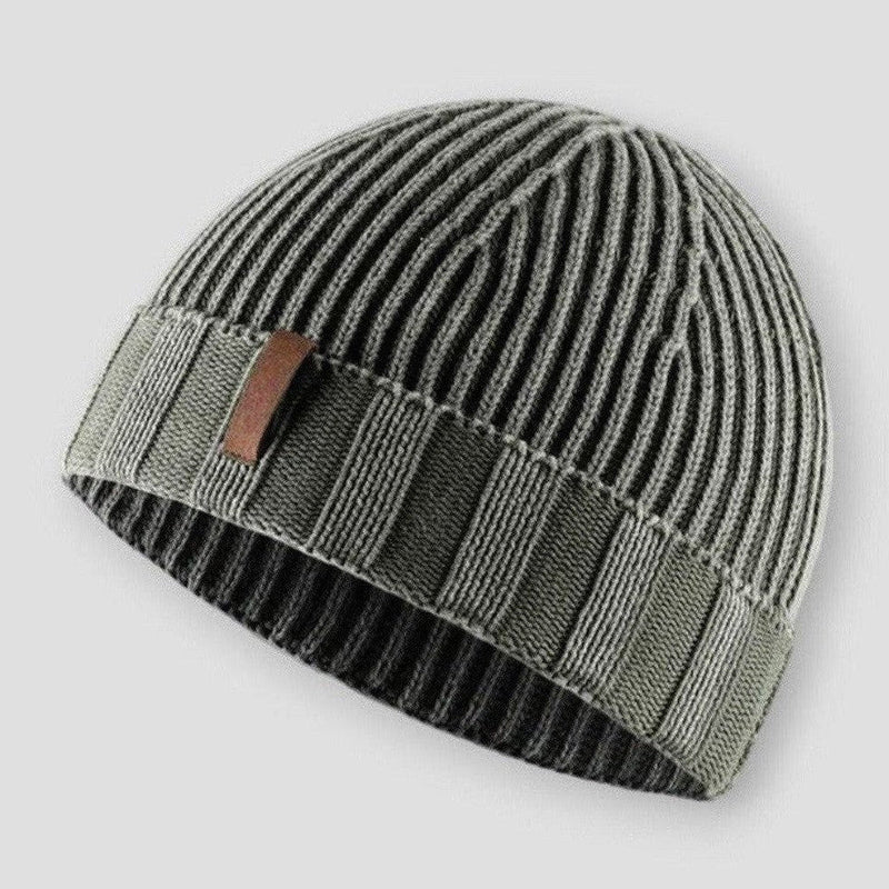Bonnet en maille homme à revers 4