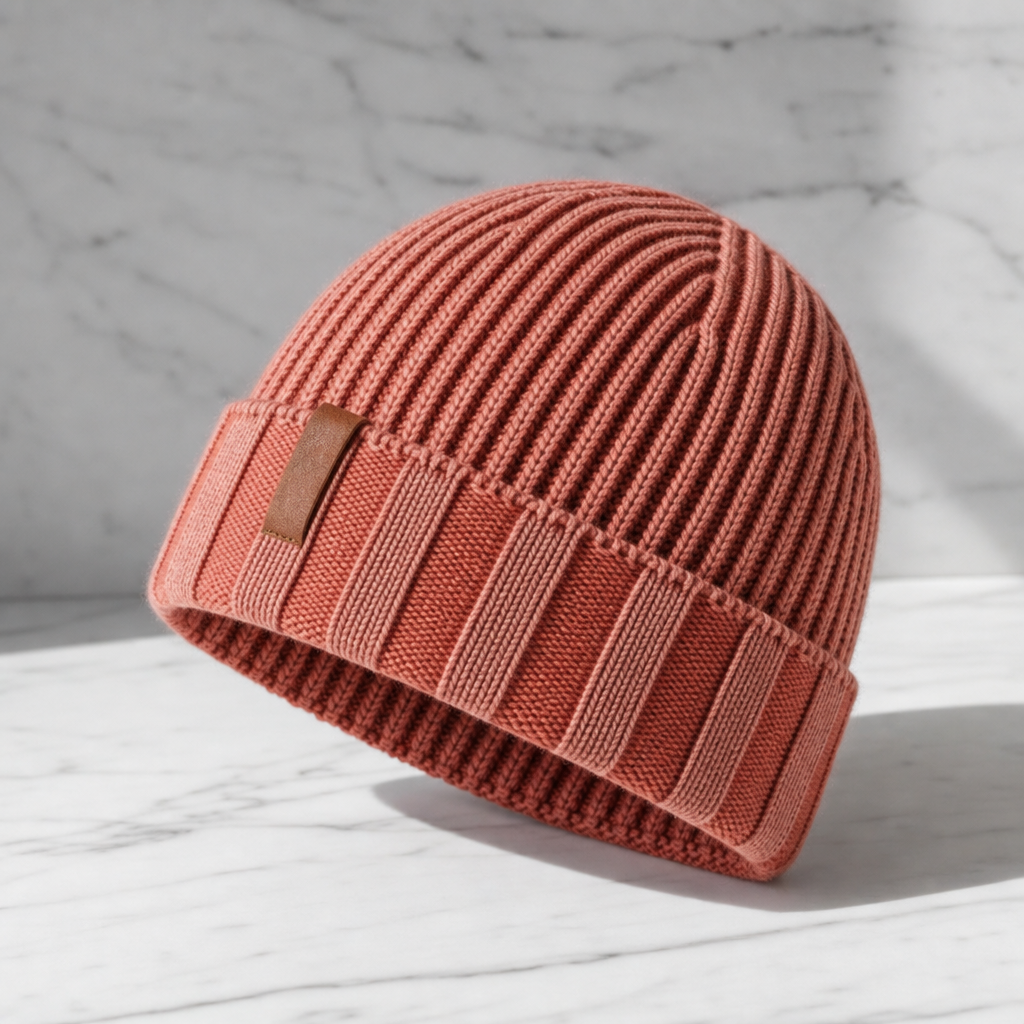 Bonnet homme en maille côtelée à revers 3