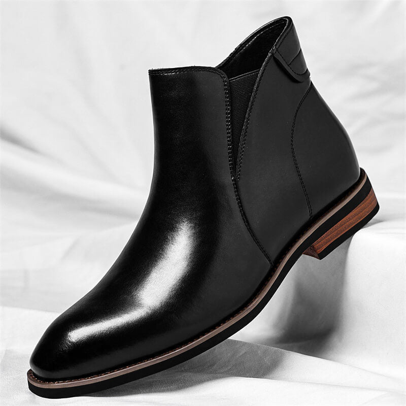 Bottines chelsea homme en cuir à bout pointu 2