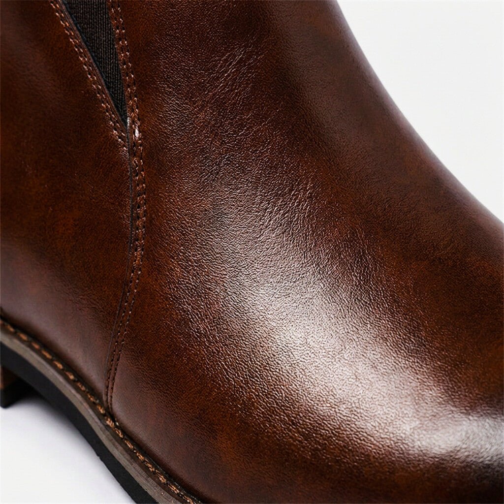 Bottines chelsea homme en cuir à bout pointu 3