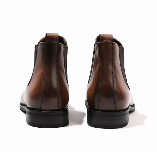 Bottines Chelsea homme en cuir à talon bloc 5