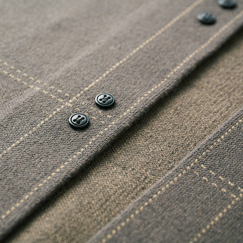Cardigan homme en laine à carreaux et col châle 9