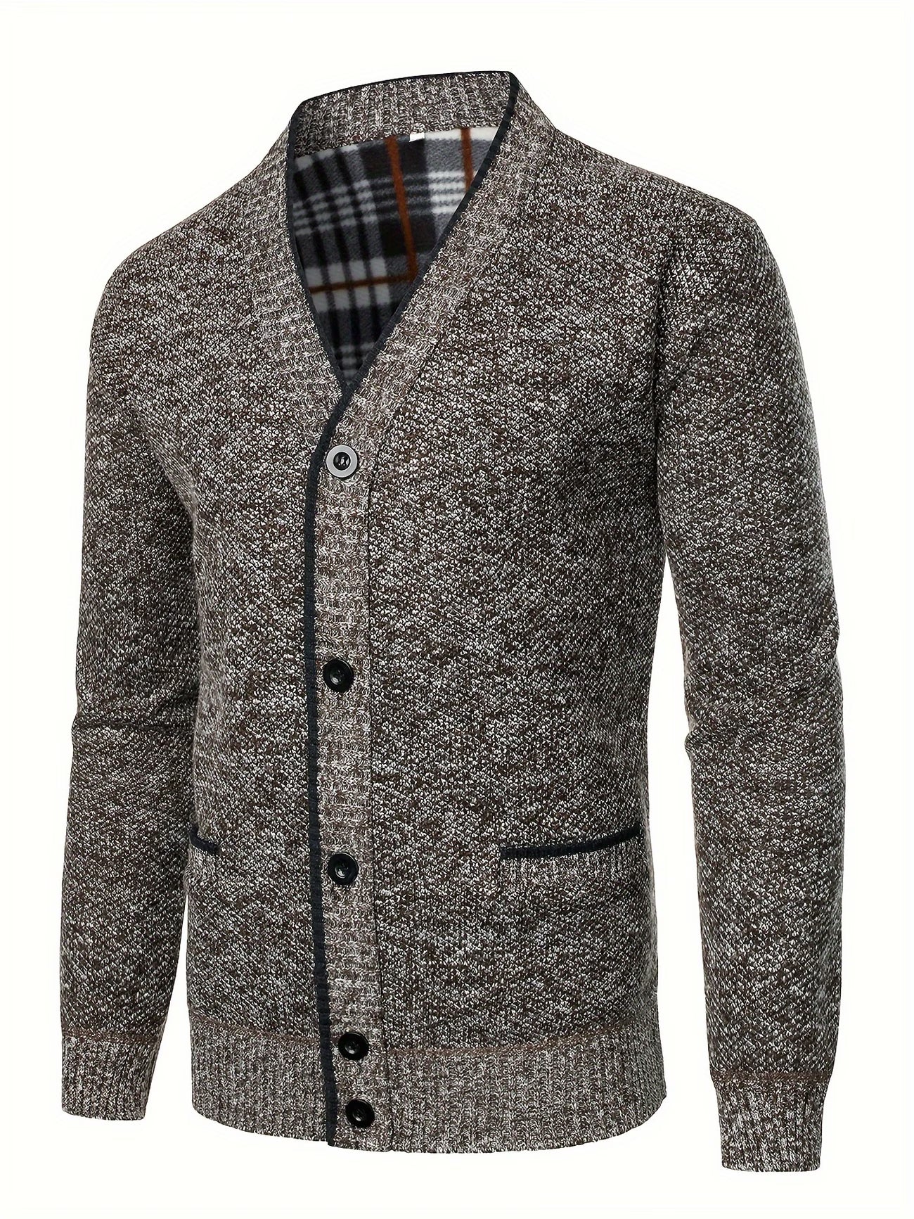 Cardigan homme en maille à col en V coupe régulière 2