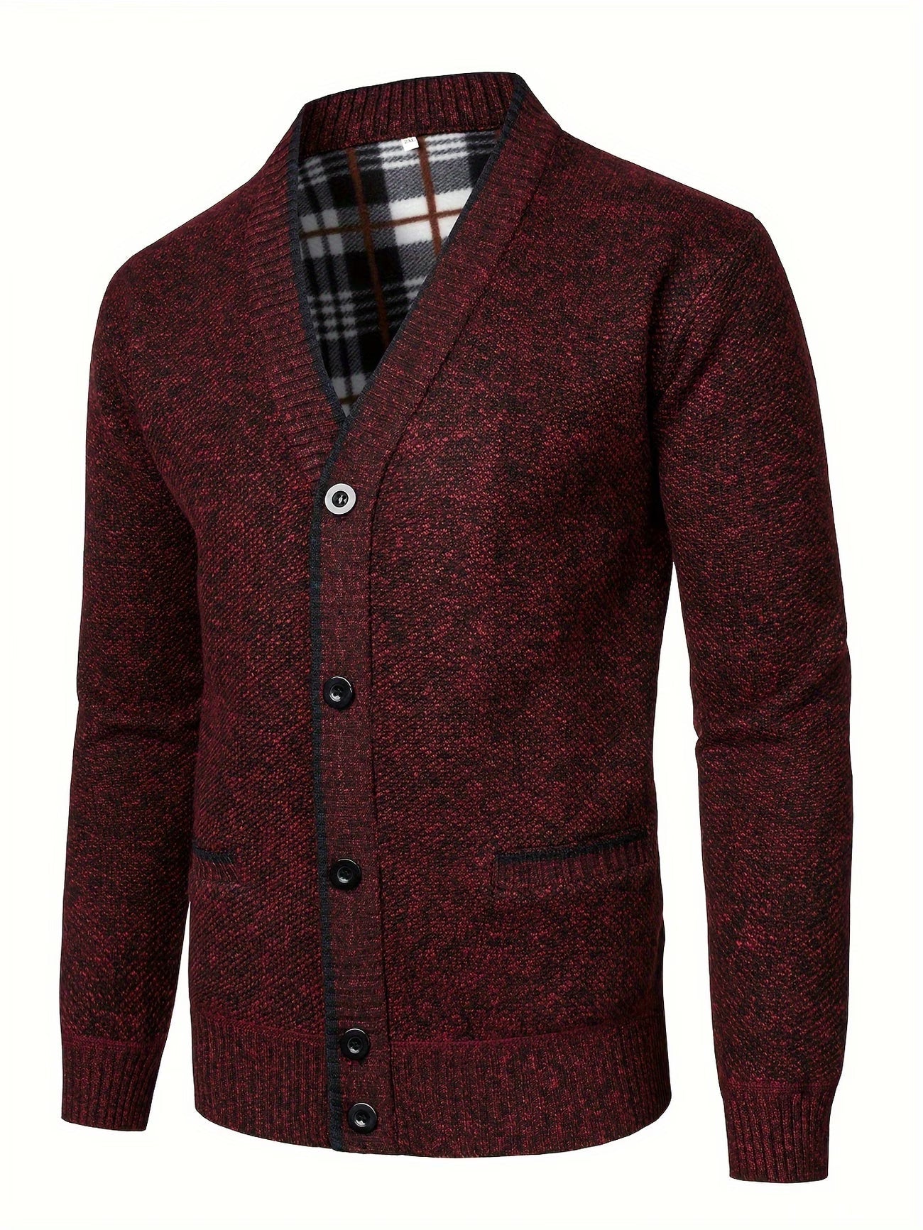 Cardigan homme en maille à col en V coupe régulière 3