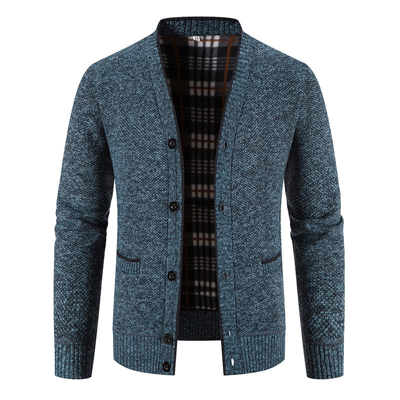 Cardigan homme en maille à col en V coupe régulière 4