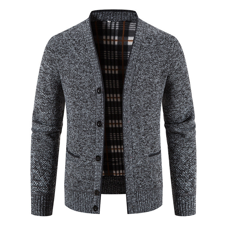 Cardigan homme en maille à col en V coupe régulière 5