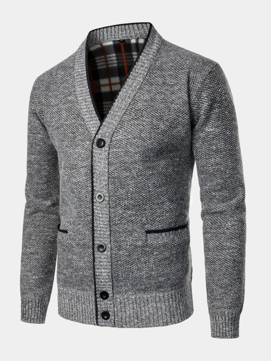 Cardigan homme en maille à col en V coupe régulière 6