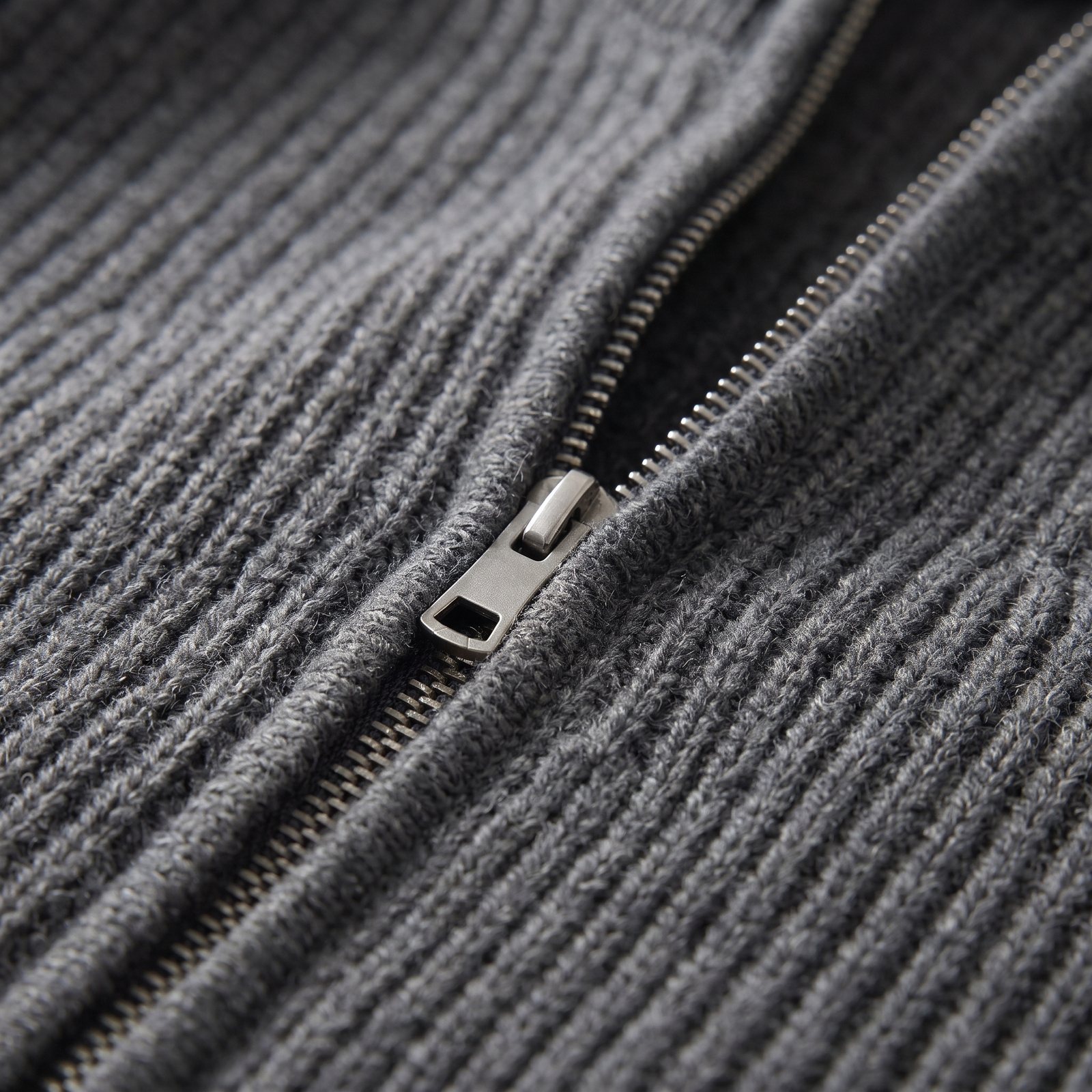 Cardigan homme zippé en laine à col structuré 7