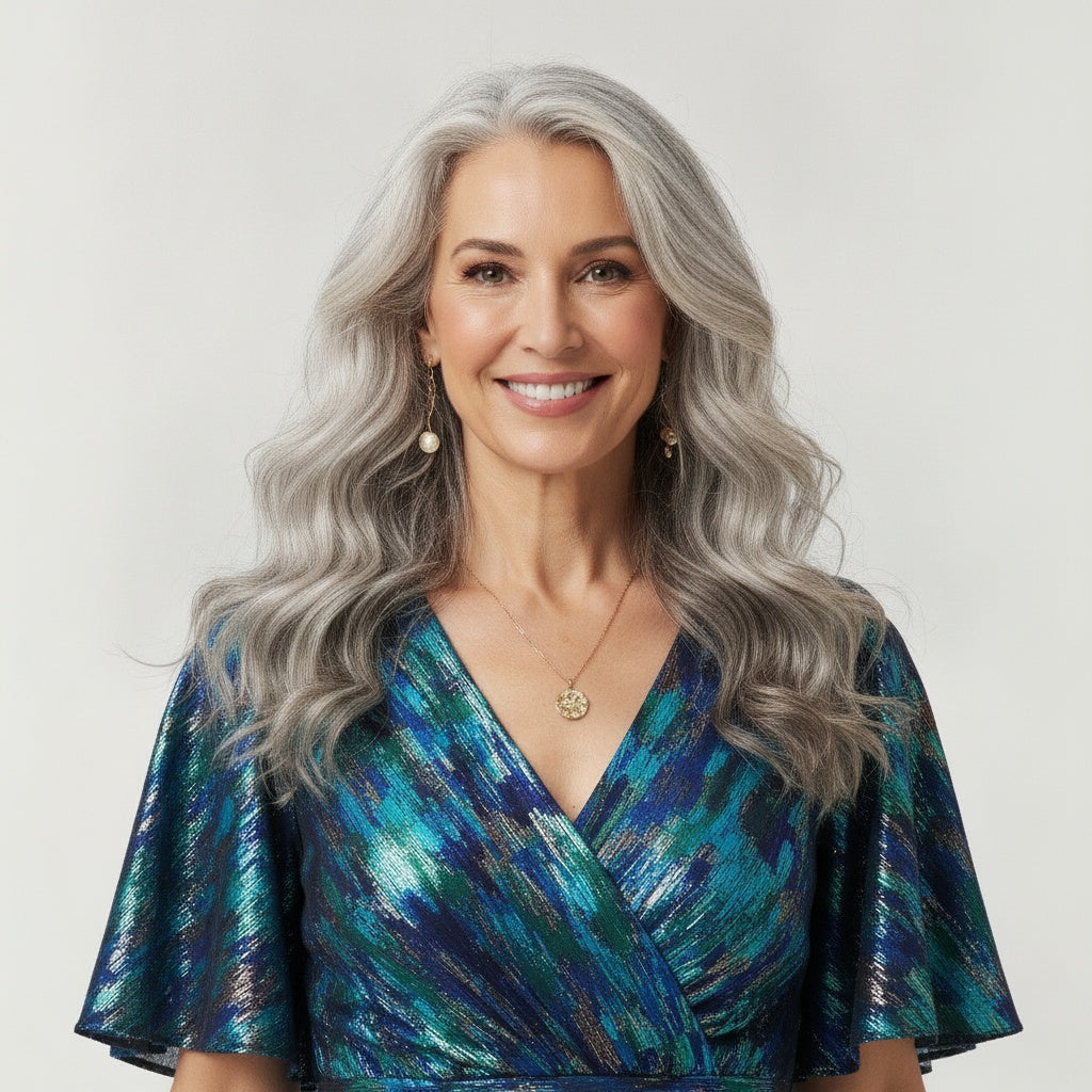 Close-up of the model wearing Midi zomerjurk voor vrouwen