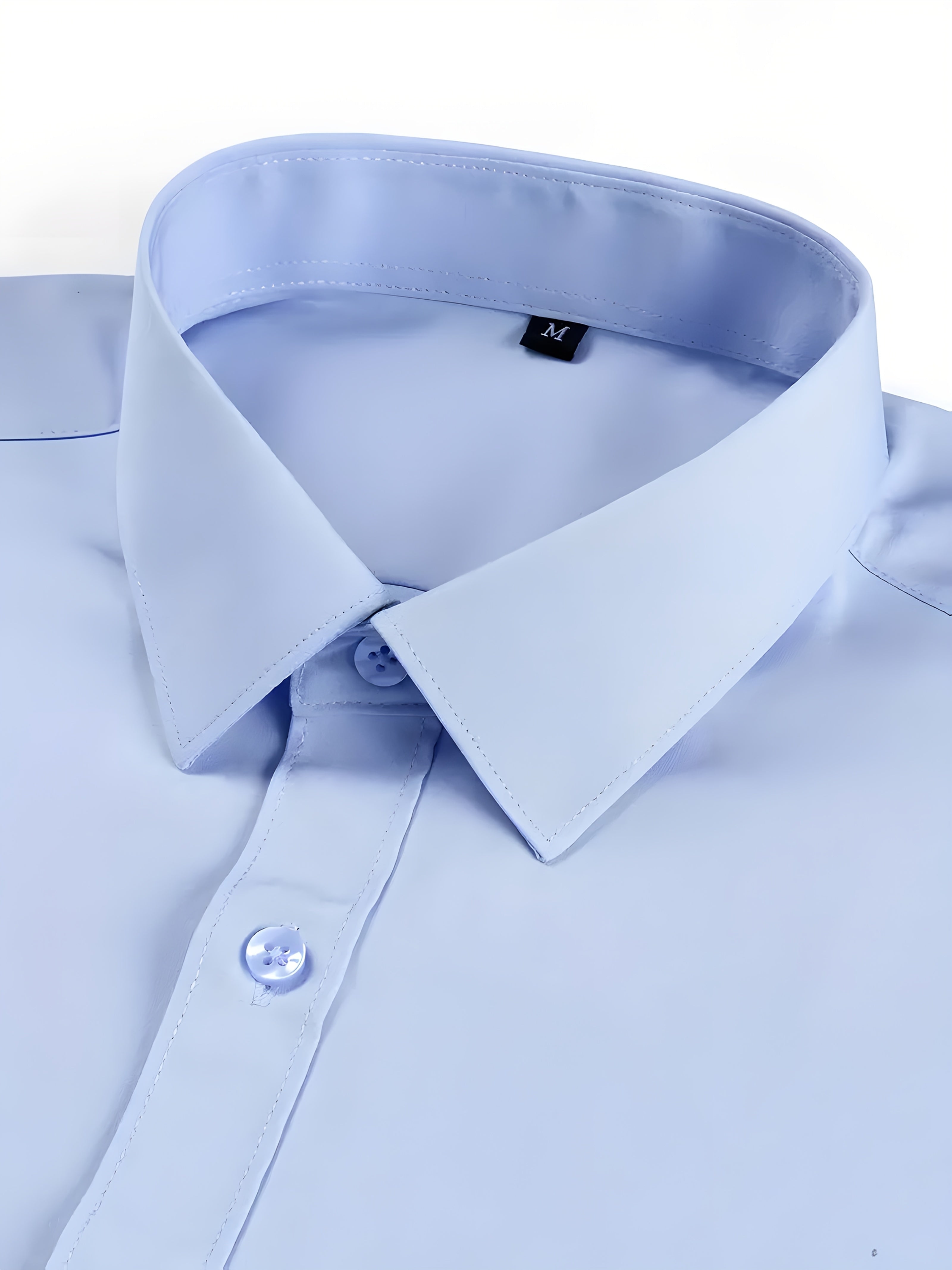 Chemise habillée homme unie à manches longues coupe ajustée 10