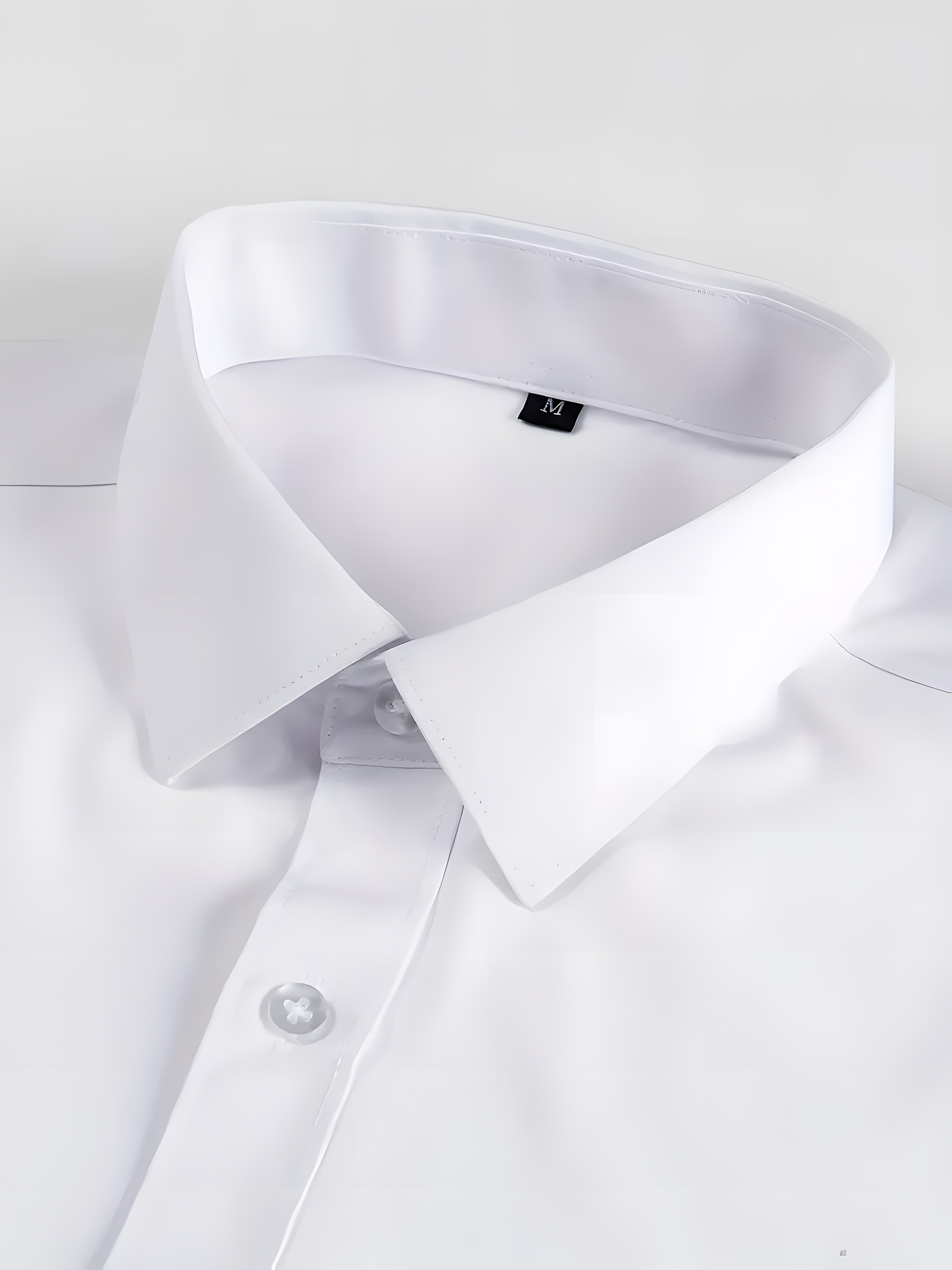 Chemise habillée homme unie à manches longues coupe ajustée 11