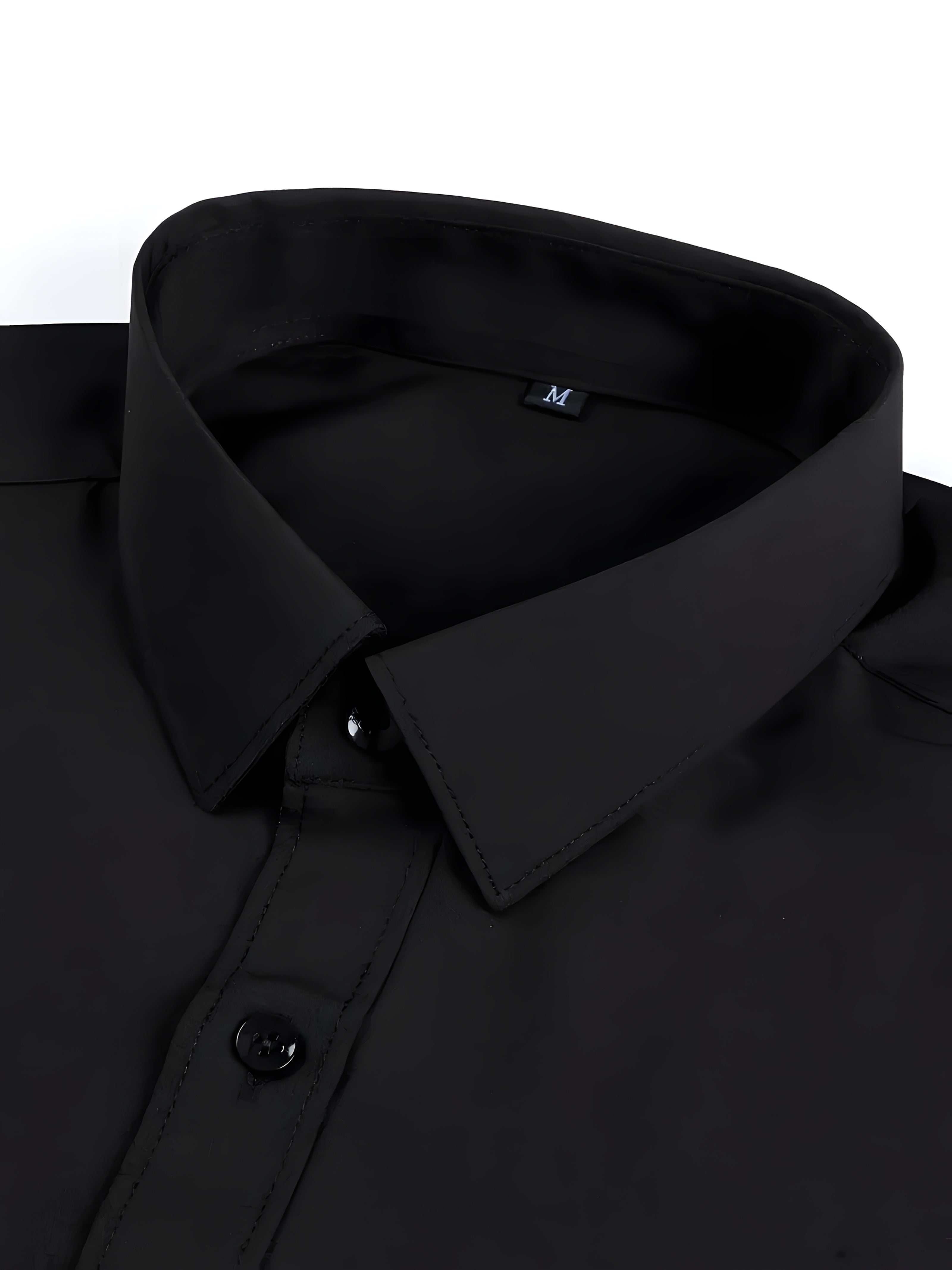 Chemise habillée homme unie à manches longues coupe ajustée 12