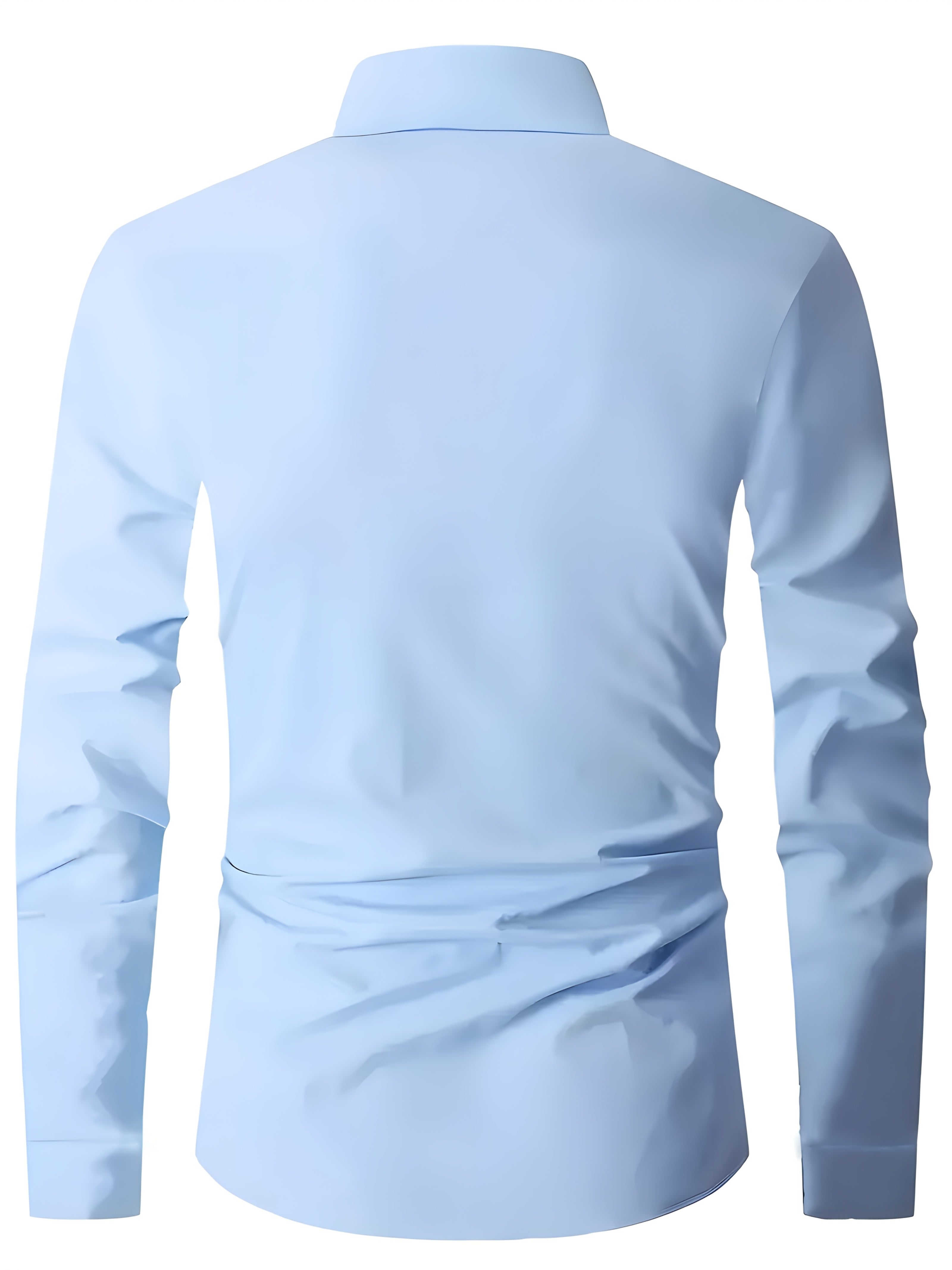 Chemise habillée homme unie à manches longues coupe ajustée 7