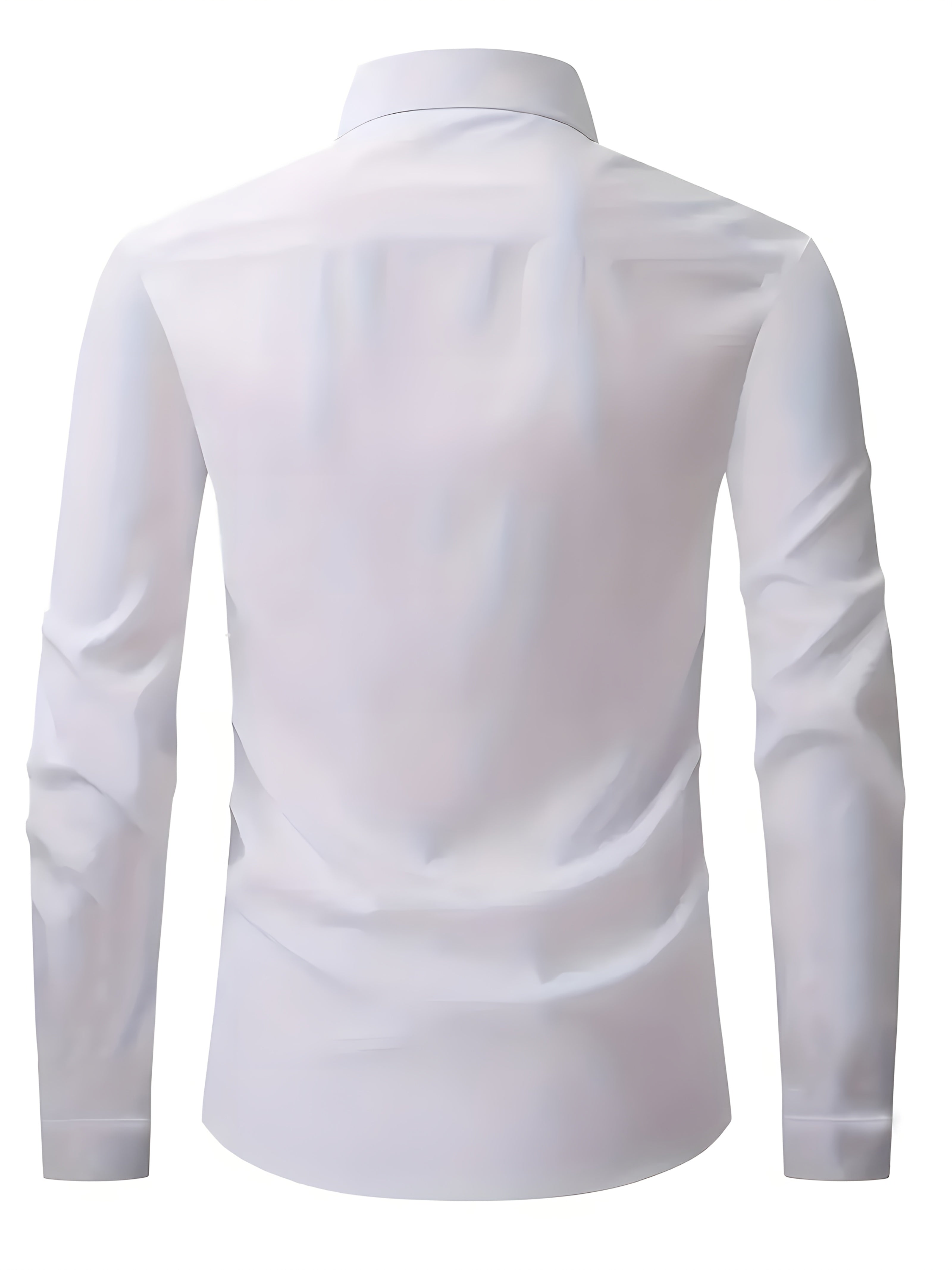 Chemise habillée homme unie à manches longues coupe ajustée 8