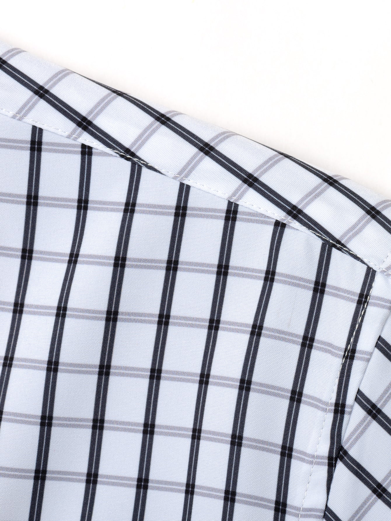 Chemise homme à carreaux en polyester boutonnée 11
