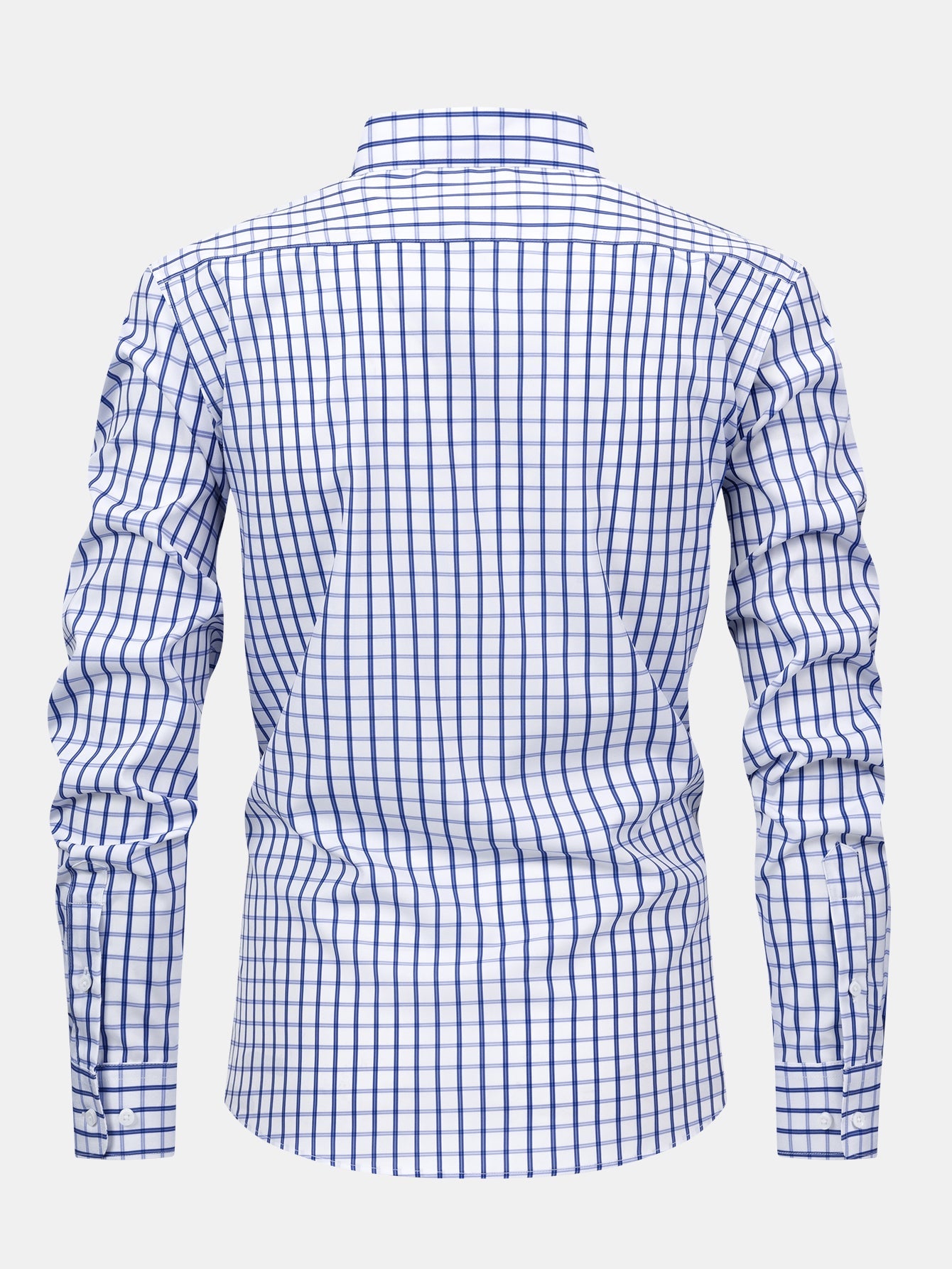 Chemise homme à carreaux en polyester boutonnée 6