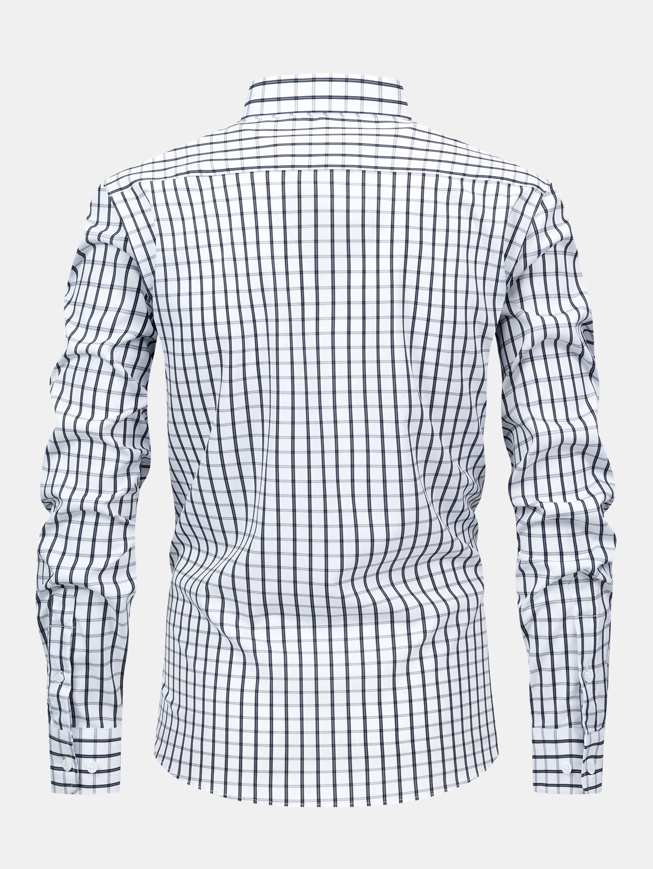 Chemise homme à carreaux en polyester boutonnée 7