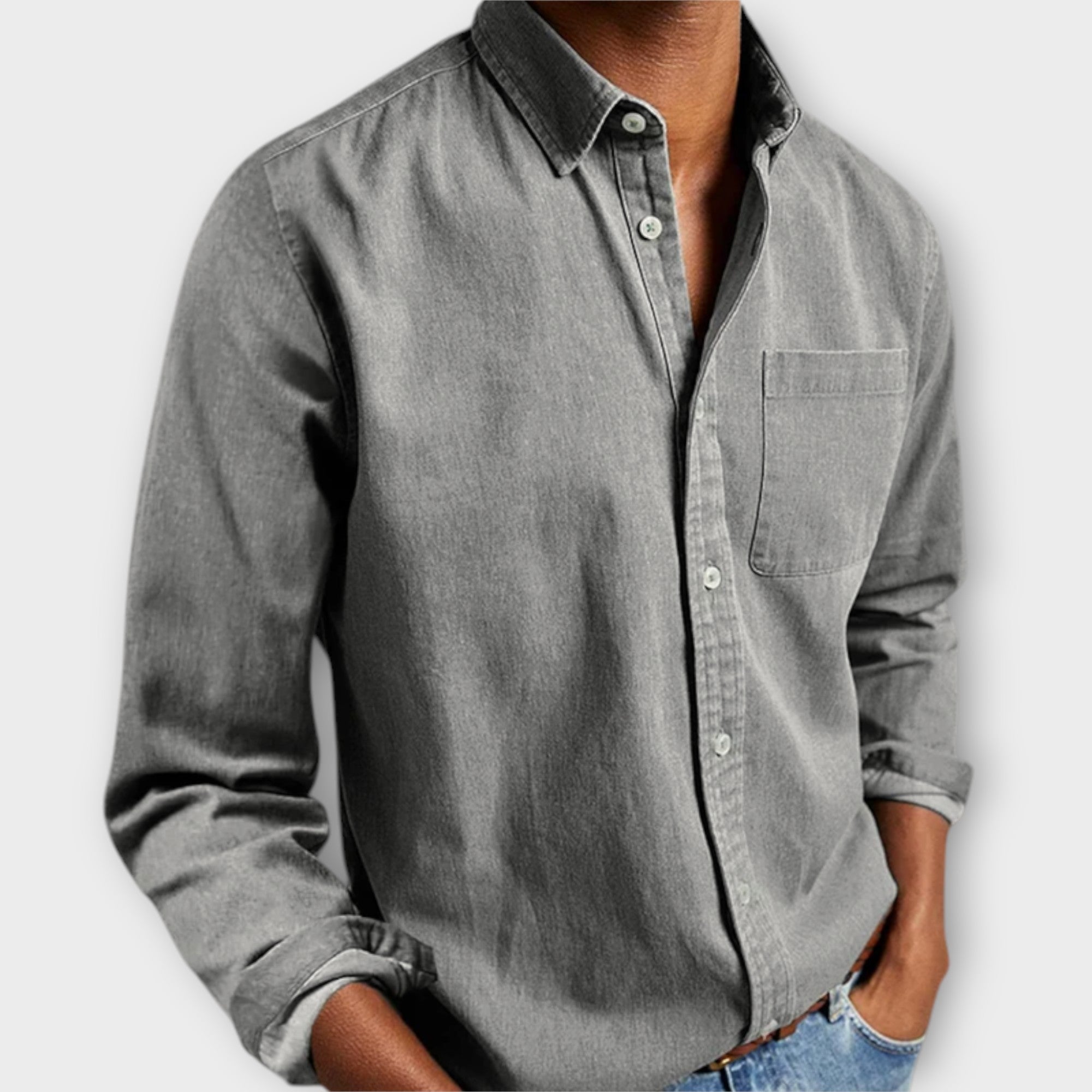 Chemise homme à col classique et poche poitrine 3