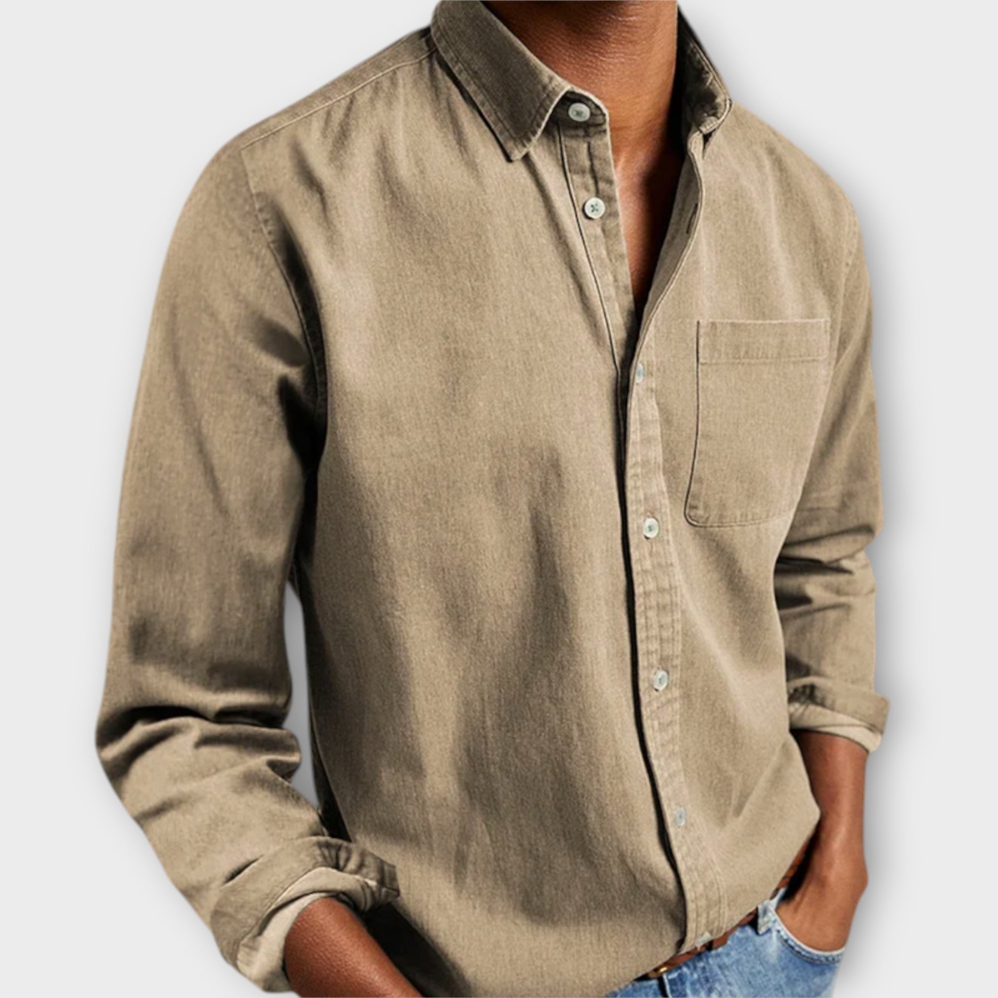 Chemise homme à col classique et poche poitrine 5