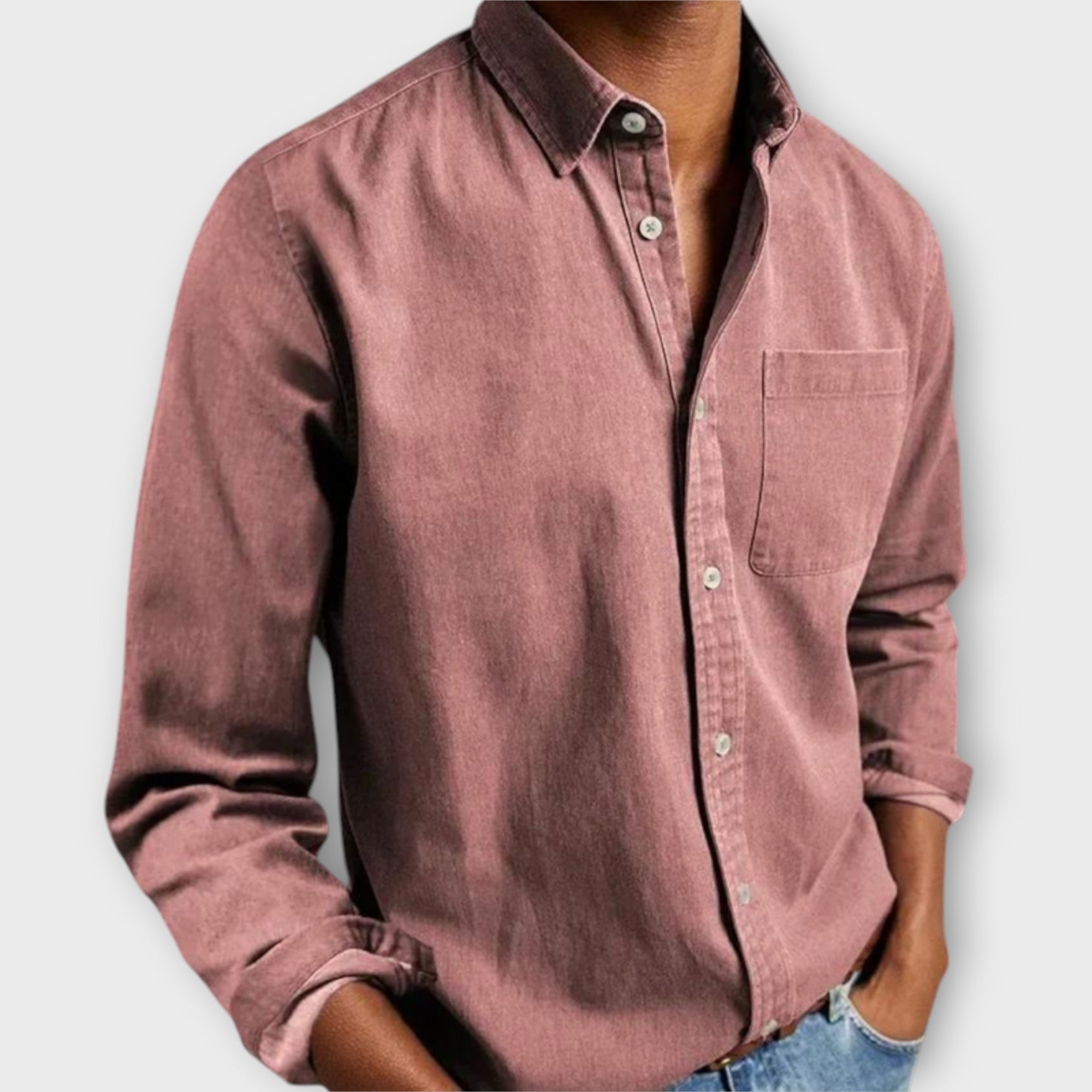 Chemise homme à col classique et poche poitrine 7