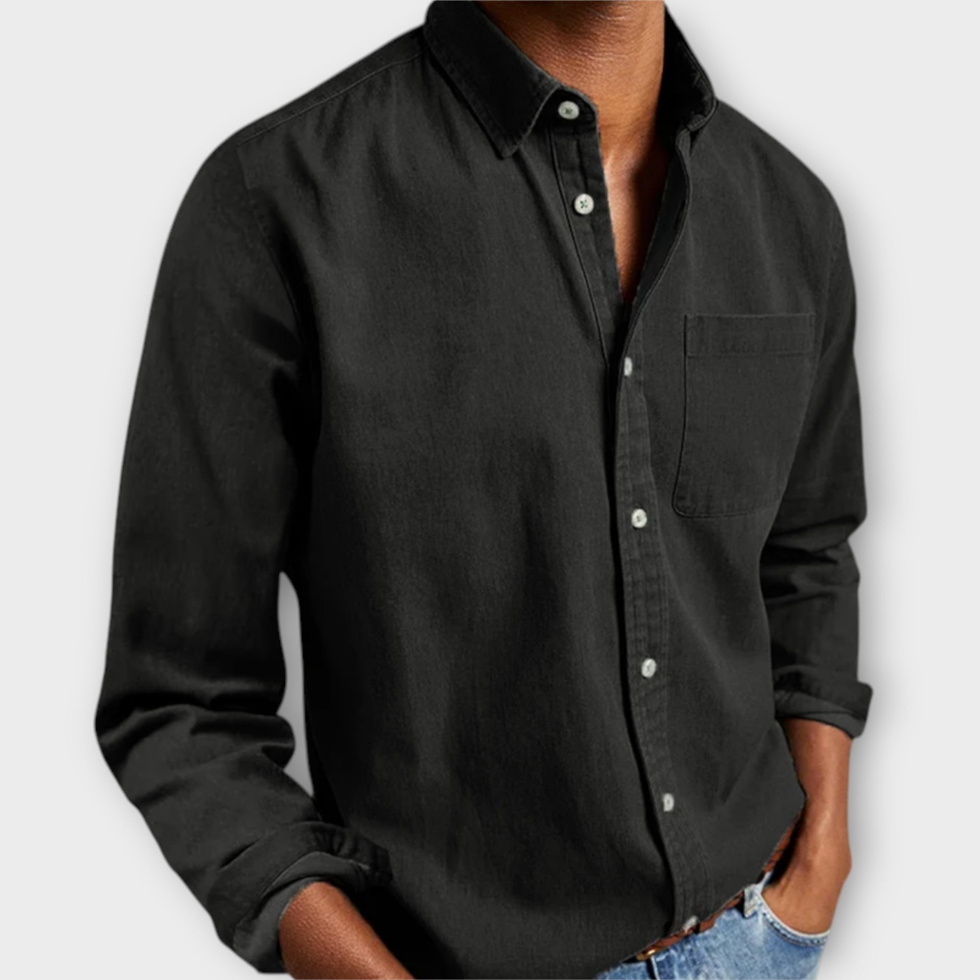 Chemise homme à col classique et poche poitrine 9