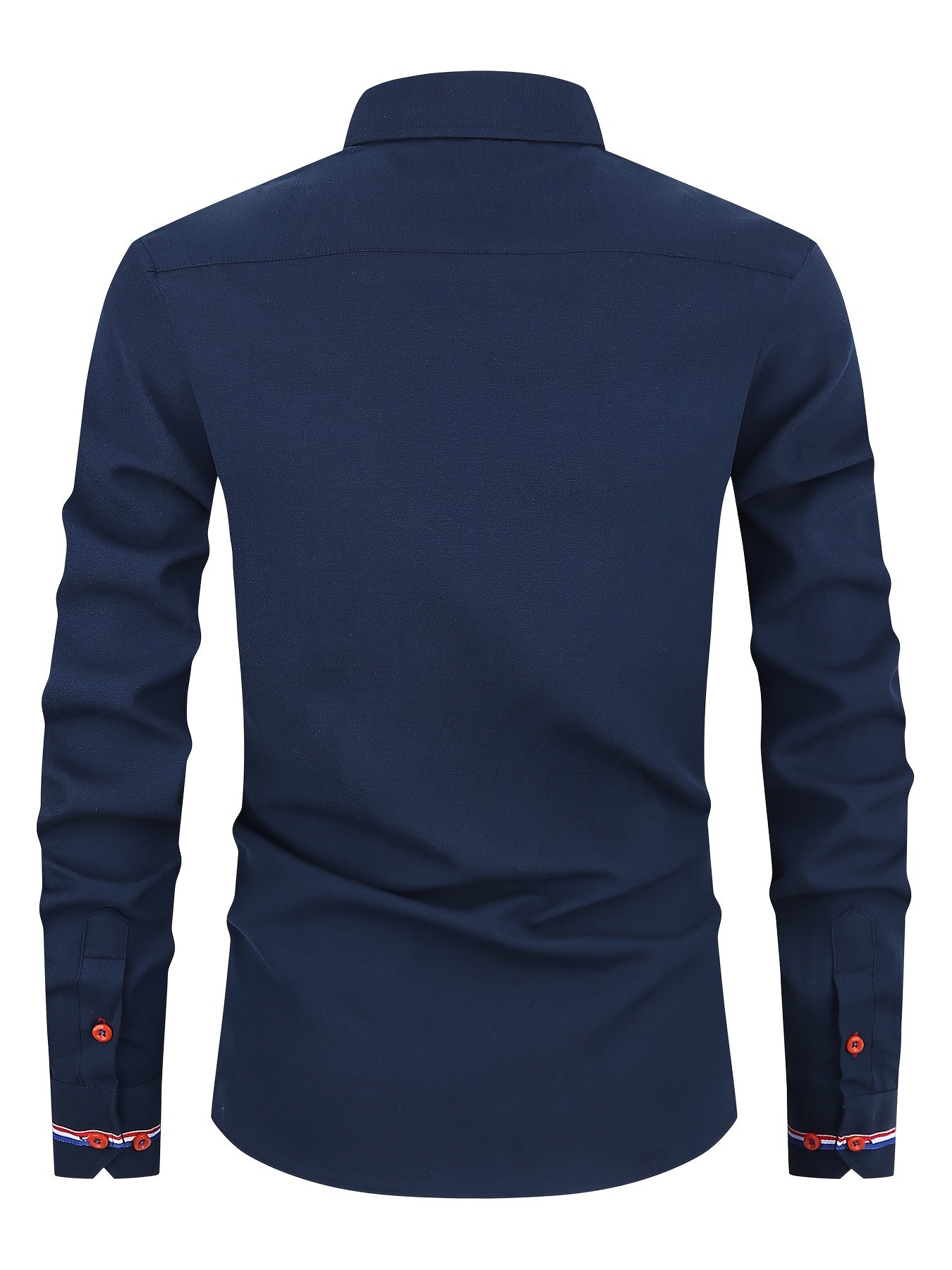Chemise homme à manches longues col classique et poignets rayés 6