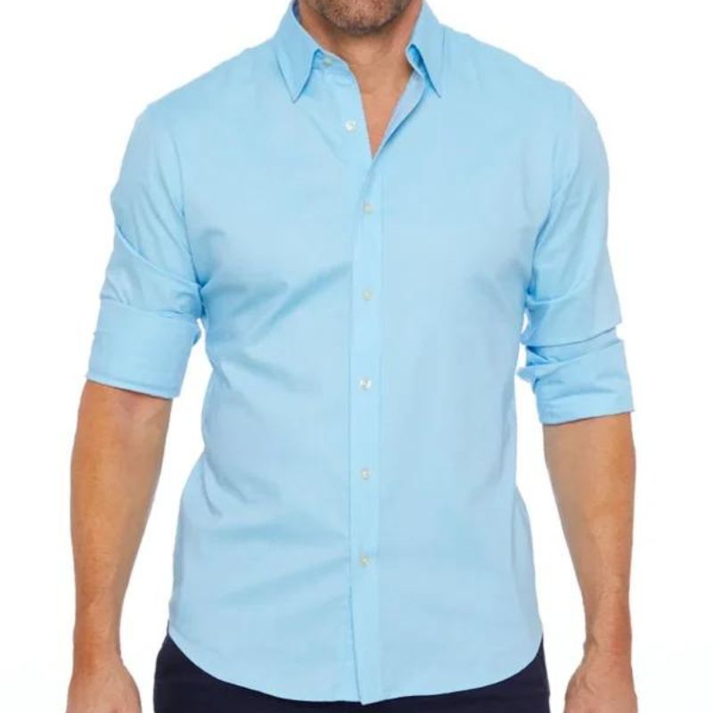 Chemise homme infroissable à manches longues et fermeture zippée 14