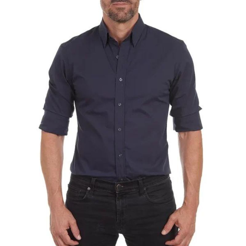 Chemise homme infroissable à manches longues et fermeture zippée 17