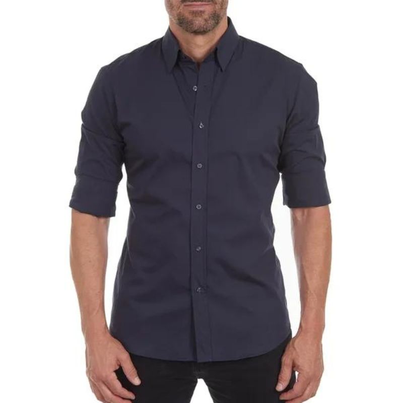 Chemise homme infroissable à manches longues et fermeture zippée 18