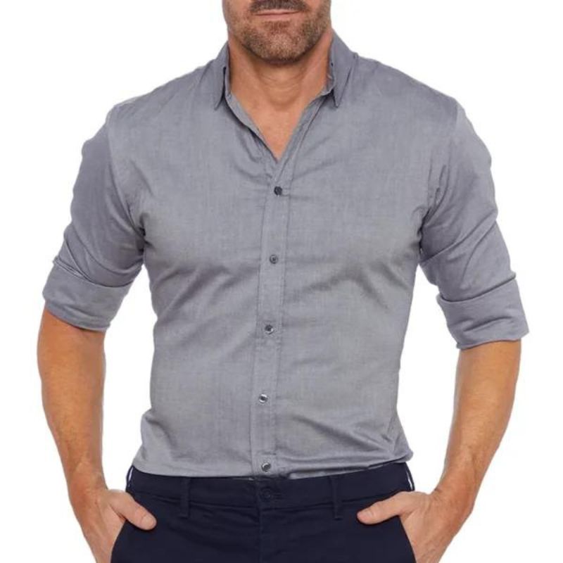 Chemise homme infroissable à manches longues et fermeture zippée 20