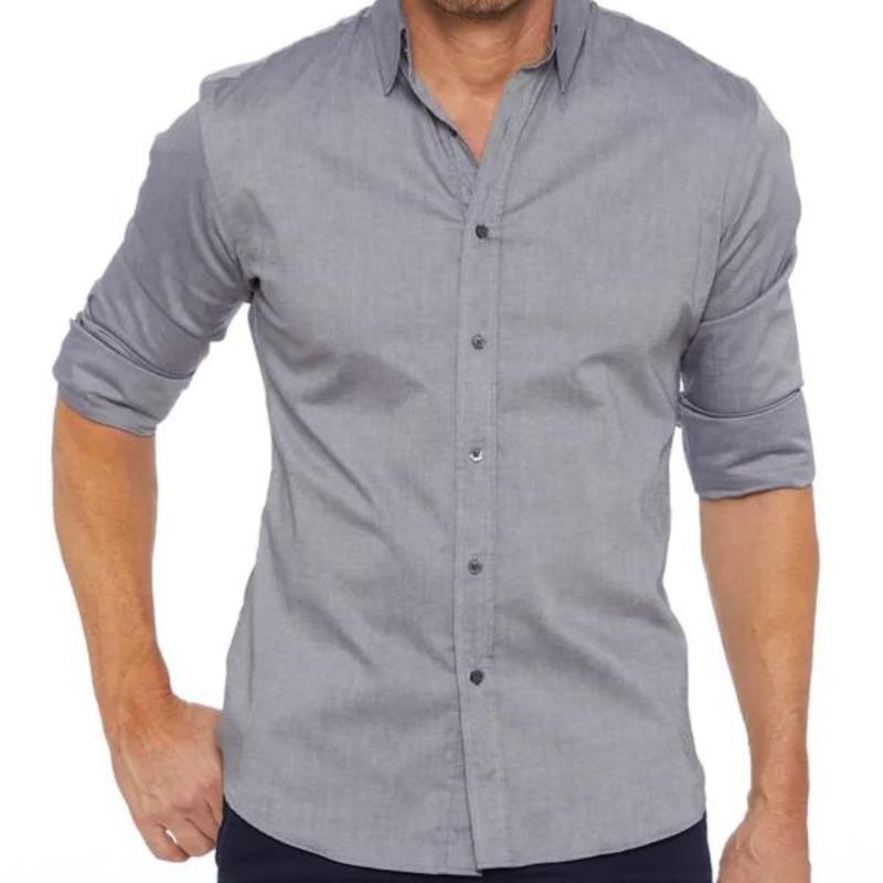 Chemise homme infroissable à manches longues et fermeture zippée 21