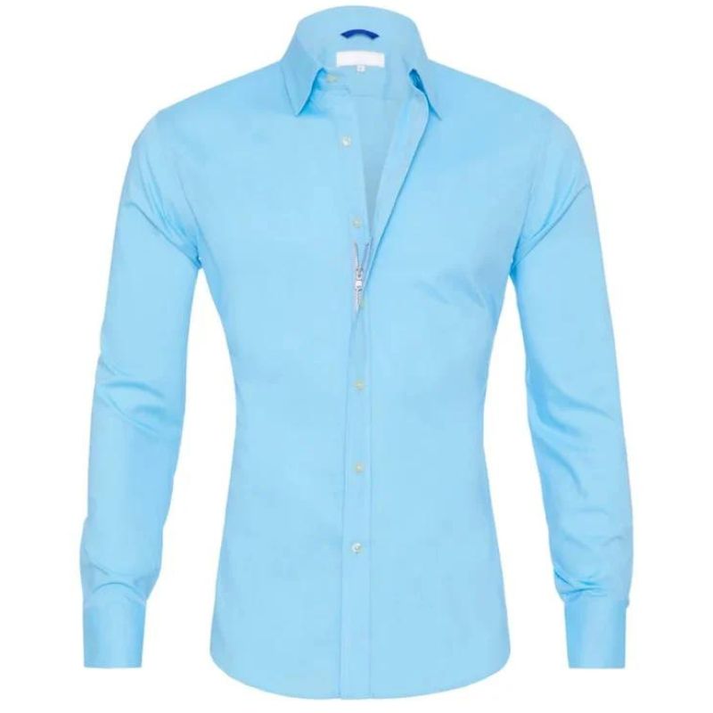 Chemise homme infroissable à manches longues et fermeture zippée 3