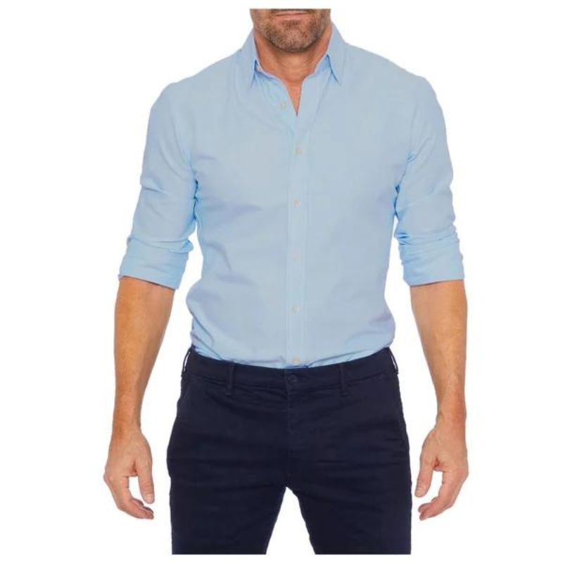 Chemise homme infroissable à manches longues et fermeture zippée 4