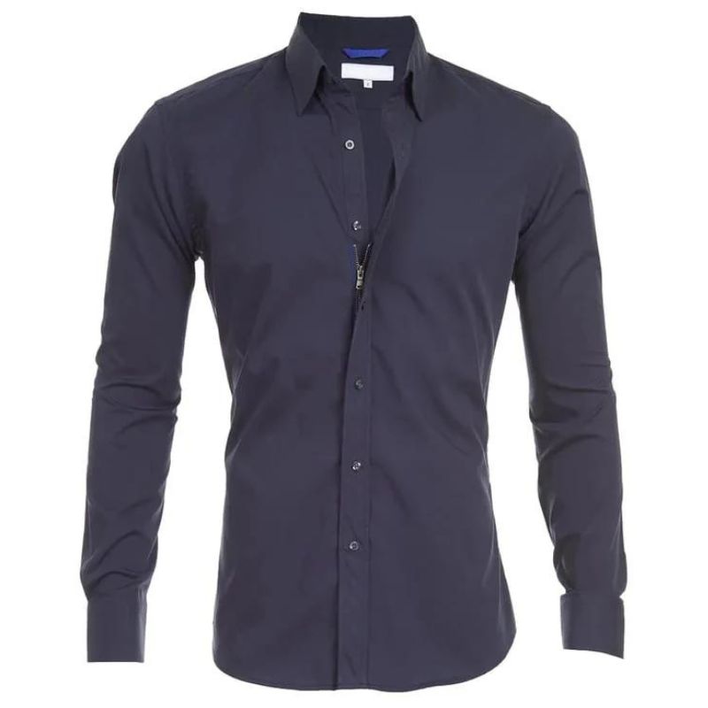 Chemise homme infroissable à manches longues et fermeture zippée 5