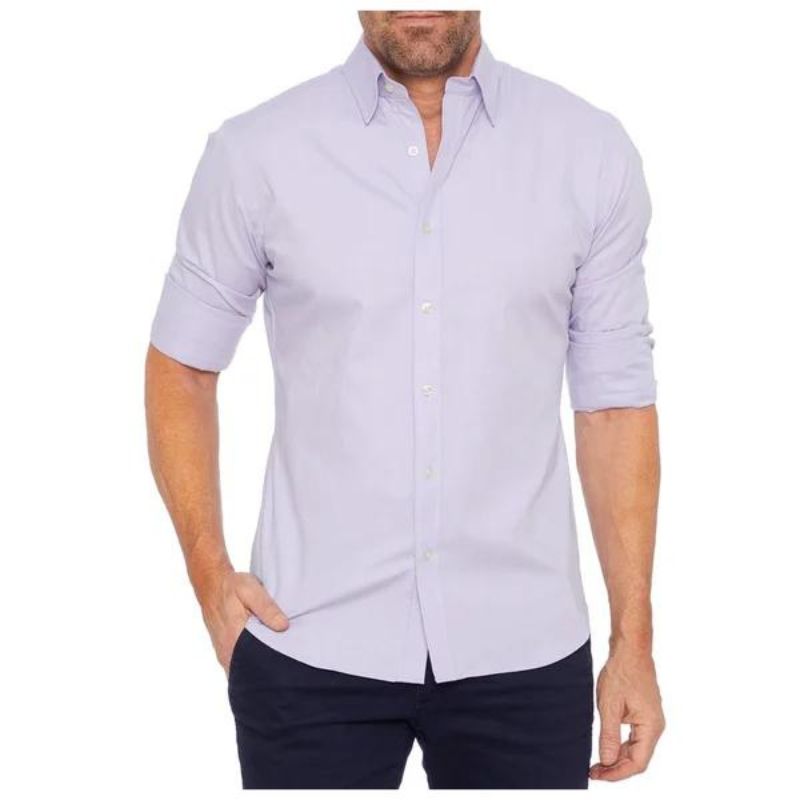 Chemise homme infroissable à manches longues et fermeture zippée 7