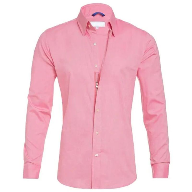 Chemise homme infroissable à manches longues et fermeture zippée 8