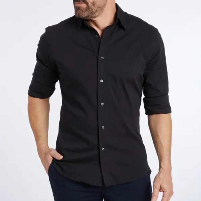 Chemise homme infroissable à manches longues et fermeture zippée 9