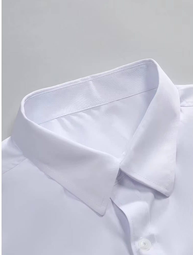 Chemise homme stretch infroissable à manches longues col italien 11