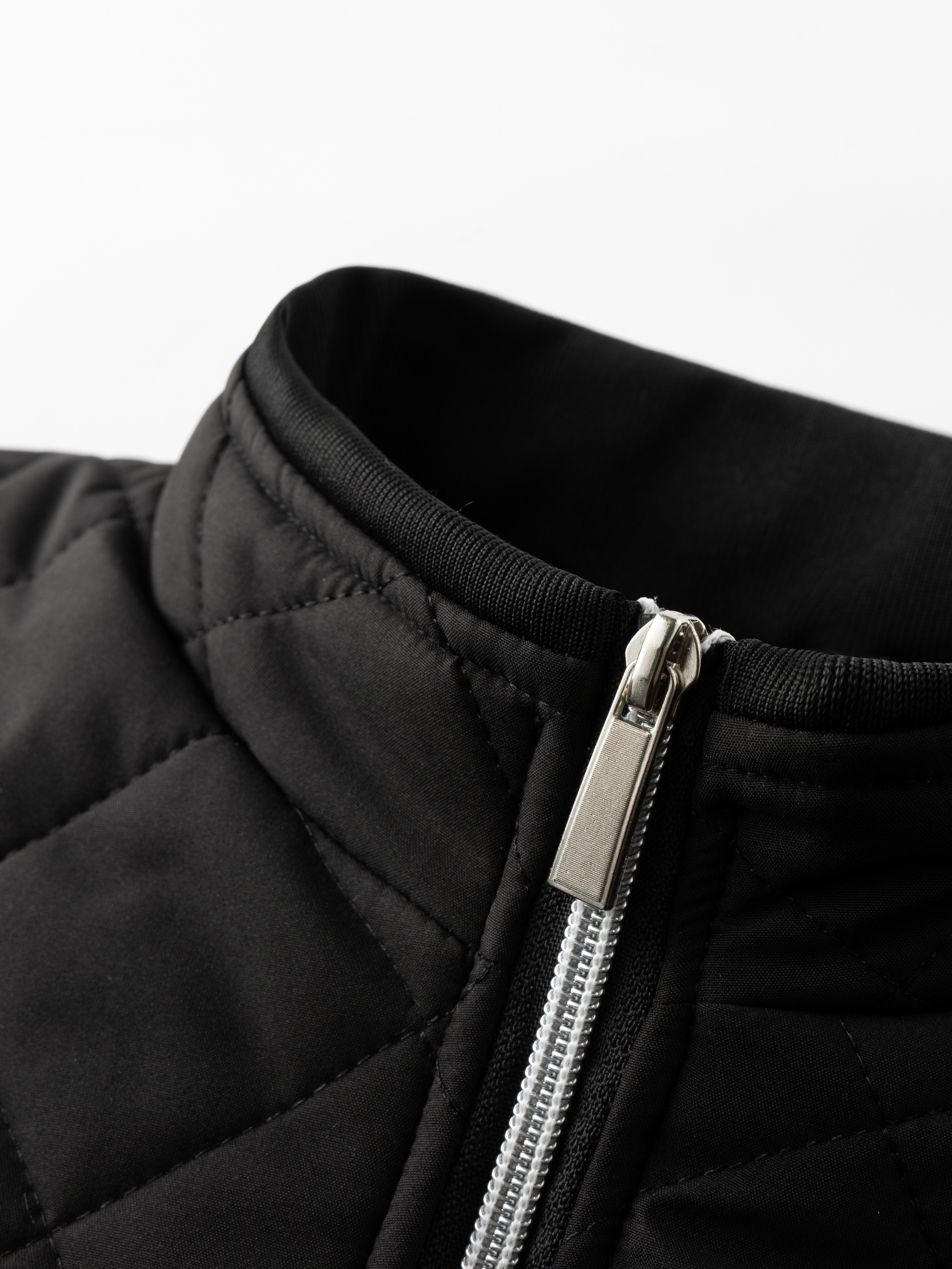 Doudoune homme bomber à matelassage losange et doublure polaire 4
