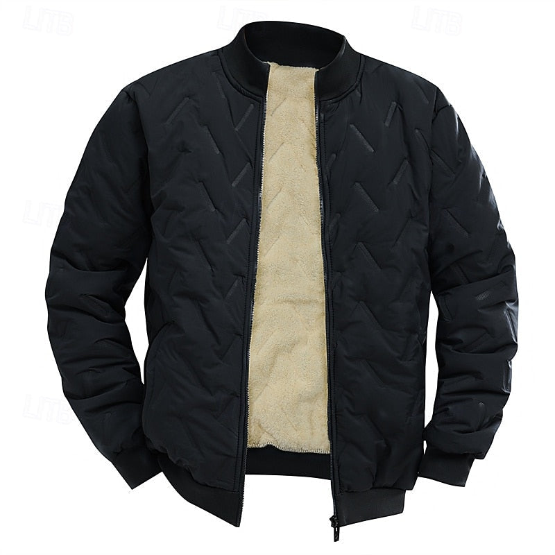 Doudoune homme bomber texturée à doublure polaire 2